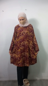 Tunik Wanita JUMBO Busui / Saku 2 - Rayon (LD 124 cm)