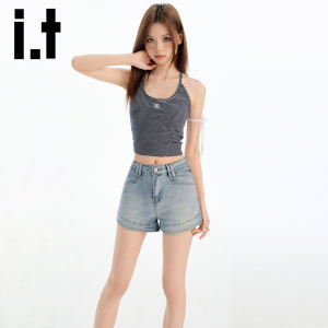 izzue | Quần Short Đenim Vintage Ôm Eo