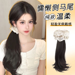 Womens Long Hair Fake Braid High Piece Low Double Tail Natural Looking Human Hair New Chinese Style Hair Accessories Hair Bands