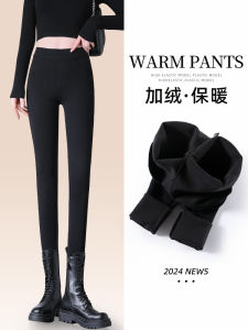 Thickened Fleece Womens Winter Leggings High Waist Slimming Black Pants Long Trousers Pure E-commerce Sales Elastic Fiber