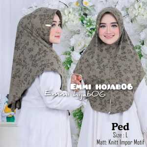 Hijab bergo knit pet motif terbaru /Kerudung bergo knit pet motif premium