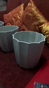 White Classy Curvy Pot for Plants | Aesthetic Minimalist Flower Pot for Home & Garden