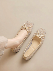 Agsdon | Ballet Style French Open-toe Single Shoes For Summer Breathable
