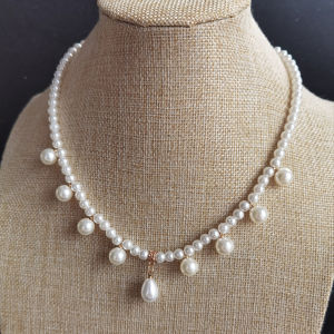 Retro Pearl Necklace Womens Ancient Chinese Fashion Accessories Soft Yinyue Titular Jewelry Traditional Tang Style Clothing