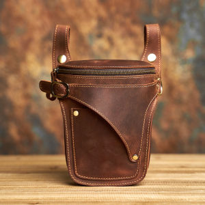 กระเป๋าหนังผู้ชายสไตล์ วินเทจสไตล์ กระเป๋าเอวมัลติ 7 นิ้ว เติมเงินใส และกระเป๋าเงินที่สมผติกรอบกับโทรศัพท์กีฬา และโทรศัพท์เอว 7 นิ้ว ของ NASVA