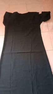 Abaya Basic Polos Simpel Label Akrilik II Size S M L XL XXL