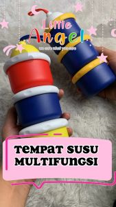 Tempat Susu Susun Bayi Kotak Travel Susu Formula Wadah Sekat Tingkat Dispenser Makanan Kontainer Susu Bubuk Anak Bayi Container