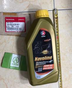 Nhớt cho xe tay ga 10w-40 bán tổng hợp Caltex 1 lít