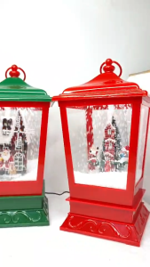 D&D MT20 Classic Christmas Snowflake Music Lantern - USB Powered LED Lighting Decoration with Santa