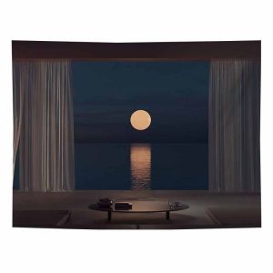 VIKAMA Retro Light Luxury Phong Cách Khách Sạn Tấm Thảm Treo Tường Bằng Vải Polyester Cho Phòng Ngủ Phòng Khách Trang Trí Ký Túc Xá In Không Dệt