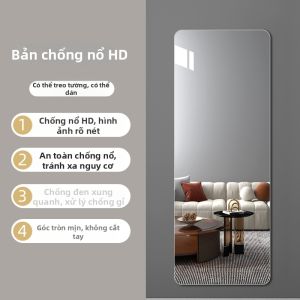 Gương Toàn Thân Dán Tường Chống Vỡ cho Nhà và Ký Túc Xá