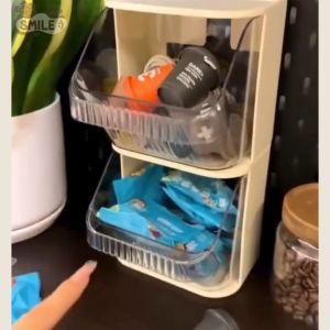 Smile😊 พร้อมส่ง💯 ชั้นเก็บของ ชั้นวางของ ลิ้นชักตั้งโต๊ะ อุปกรณ์จัดระเบียบ ชั้นเก็บกาแฟ