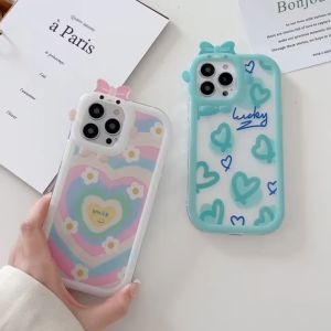 Case Oppo A3S A5 A5S A7 A11K A12 A15 A15S A16 A16S F9 Casing Cute Lucky Loved Monster Camera Transparant Premium Cream