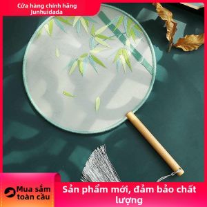 JUNHUIDA | Bộ Vật Liệu Thêu Tay Cả Hai Mặt Quạt Thêu Tô Châu