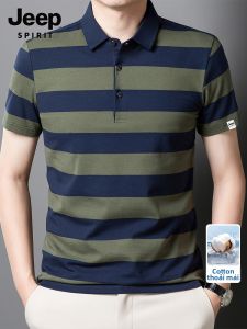 JEEP SPIRIT(吉普) | Summer Stripe Embroidery Polo Shirt