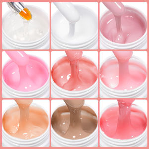 6pc Quick Extension Nail Gel Polish Set Nude Pink Milky White Builder Nail Art Varnish DIY Nail Art Supplies Manicure Design
