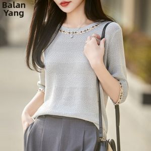 BALANYANG | Áo Thun Tay Ngắn Thiết Kế Ren Tinh Tế