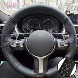 Hand Stitched Perforated Microfiber Leather F31 F34 F10 F11 F07 X3 F25 F32 F33 Steering Wheel Cover For BMW M Sport F30