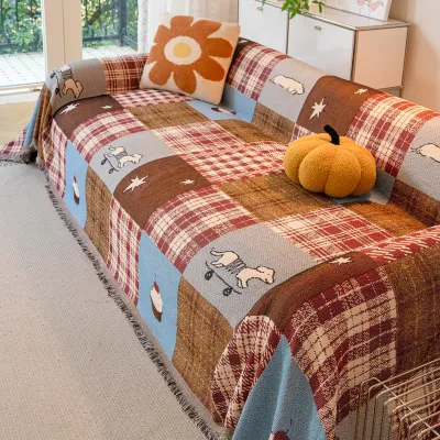 HOUGOUXIANG | Chăn Đắp Sofa Chống Trầy Xước Dùng Quanh Năm