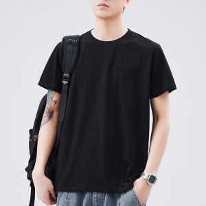 Retro Japanese Striped Short Sleeve T-Shirt Mens Summer Trendy Loose round Neck Body Casual Versatile Half Sleeve Top
