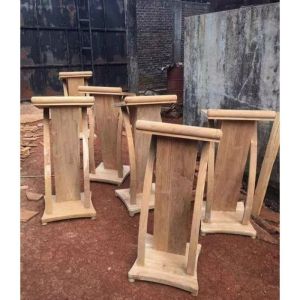 Podium Mimbar Jati Jepara free LOGO NATURAL