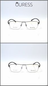 Gọng kính titanium T1111 nửa khung thời trang nam cao cấp siêu nhẹ siêu bền OURESS