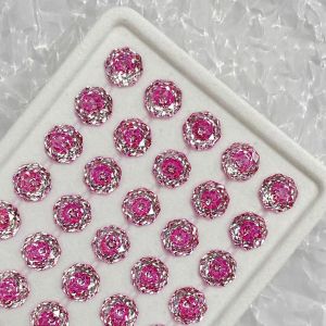 Millennium Rose Titanium Steel Flat Bottom Earrings Womens Flashing Fashion Jewelry Ear Cuff Original Design Ear Studs