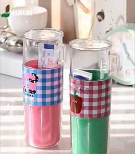 Daliy life พร้อมส่ง ขวดใส่แปรงสีฟัน กล่องใส่แปรงสีฟัน ที่เก็บแปรงสีฟันสำหรับ เดินทางแบบพกพา แก้วบ้วนปากยาที่ใส่สีฟันสำเดินทาง