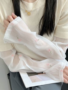 Summer New Ice Silk Sun Protection Sleeve Women Loose Breathable Driving Outdoor Cycling Sunshade Hand Sleeve Comfortable