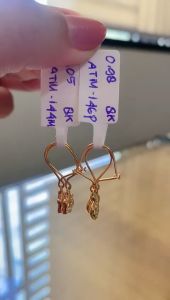 Anting Wanita Emas Kadar 375/8Karat dan Emas Kadar 300/6Karat: Anting Remaja Dewasa Model Baru ATM 144 ATM 146