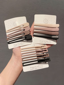 Caramel Colored Large Hair Clips 2023 New Style Side Bangs One Word Clips Womens Hair Accessories Duckbill Hair Grips