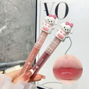 "MANSLY "Cute Cinnamon Dog Lip Glaze Mirror Surface Water Light No Fading Lipstick