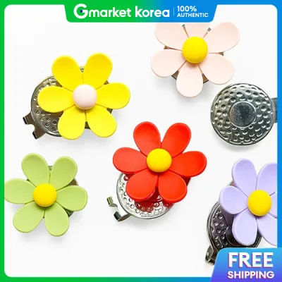 Buddy Box 5-Piece Set Daisy Flower Golf Ball Marker Premium Clip Set Magnetic Marker Accessory