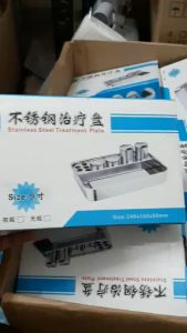 Khay inox đựng dụng cụ y tế 3 ống 4 ống đựng dụng cụ y tế