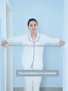 Extendable No Drilling Pole Adjustable Telescopic Clothesline Curtain Rod Clothes Drying Rack Hanger