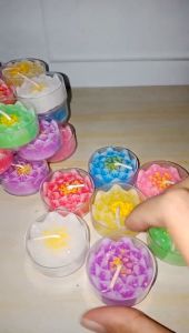 MJ Tealight Teratai Warna Warni 4 Jam Isi 28Pcs / Lilin Teratai Toples Multicolor Isi 28 Pcs Candle