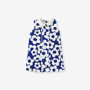 Little Mave Princess Style Sleeveless Turn-down Collar Dress Childrens Summer New Arrival Soft Polyester Fabric Girls Dress