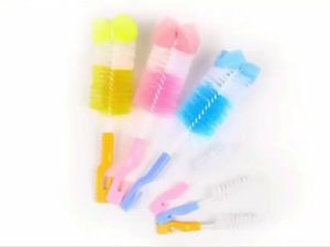 Sikat Pembersih Botol Susu Sikat Cuci 2 in 1 Bottle Nipple Brush Nylon Spons Pembersih Celah Gelas Mug Tumbler Free Sikat Dot