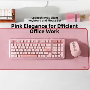 Logitech | AI Office Suite Wireless Bluetooth Mouse Quiet Keyboard Pink