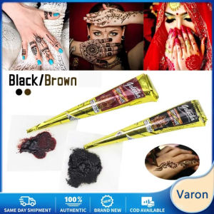 🔥Local delivery+Ready stock🔥 1 Pcs Tattoo Painting Cream Henna Tattoo Cream Natural Herbal Temporary Waterproof Tattoo Black Body Painting Ink