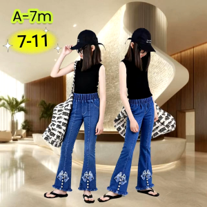 Celana Jeans Anak Perempuan Usia 6-10 Tahun Celana Panjang Anak Wanita