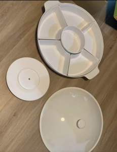 🔥READY STOCK🔥 DOME SET MELAMINE 💯ORIGINAL PARTY SET REVOLVING BEKAS SIMPAN LAUK