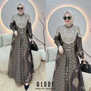 DRESS GAMIS MODE ZALIKA TERBARU BY ALODY 100%ASLI REAL MASIH BANYAK MODE LAIN FATIMAH SYAKIRA