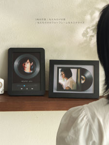 Gramophone Record Photo Frame Photo Customization DIY Couple Commemorative Creative Gift for Boyfriend Album Printing plus Table Decoration
