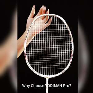 YODIMAN Professional Badminton Racket - Carbon Graphite Full Carbon Fibre Ultra-Light Single Racket For Enhanced Performance Original Offensive Badminton Racket With Grip And Bag