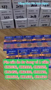 Pin Sony 3V CR2032 CR2025 CR2016 CR2450 CR2430 CR1220 CR1616 CR1620 CR1632 Vỉ 1 Viên