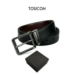 TOSICON Casual Buckle Leather Belt for Men Versatile Simple Young Business New Style Double Layer Cowhide Belt 210