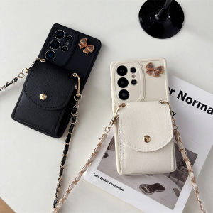 szhaiyu | Crossbody Card Slot Holder Phone Case for Samsung Galaxy S25 Edge 24 FE 23 S21 Ultra A17 A26 A56 A36 A06 A55 A35 A54 A15 Cover
