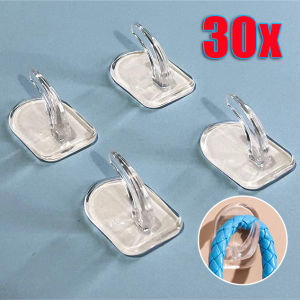 Anglebabylife 10/30 chiếc móc treo tường mini tự dính móc móc dính trong suốt móc đựng đồ nhà bếp phòng tắm