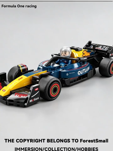 F1 Racing Car Building Block Toys wihh Driver Doll Pull Back Race Car Model Gift for Kids Boys